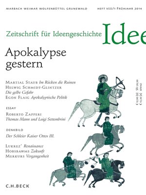 cover image of Zeitschrift für Ideengeschichte Heft VIII/1 Frühjahr 2014